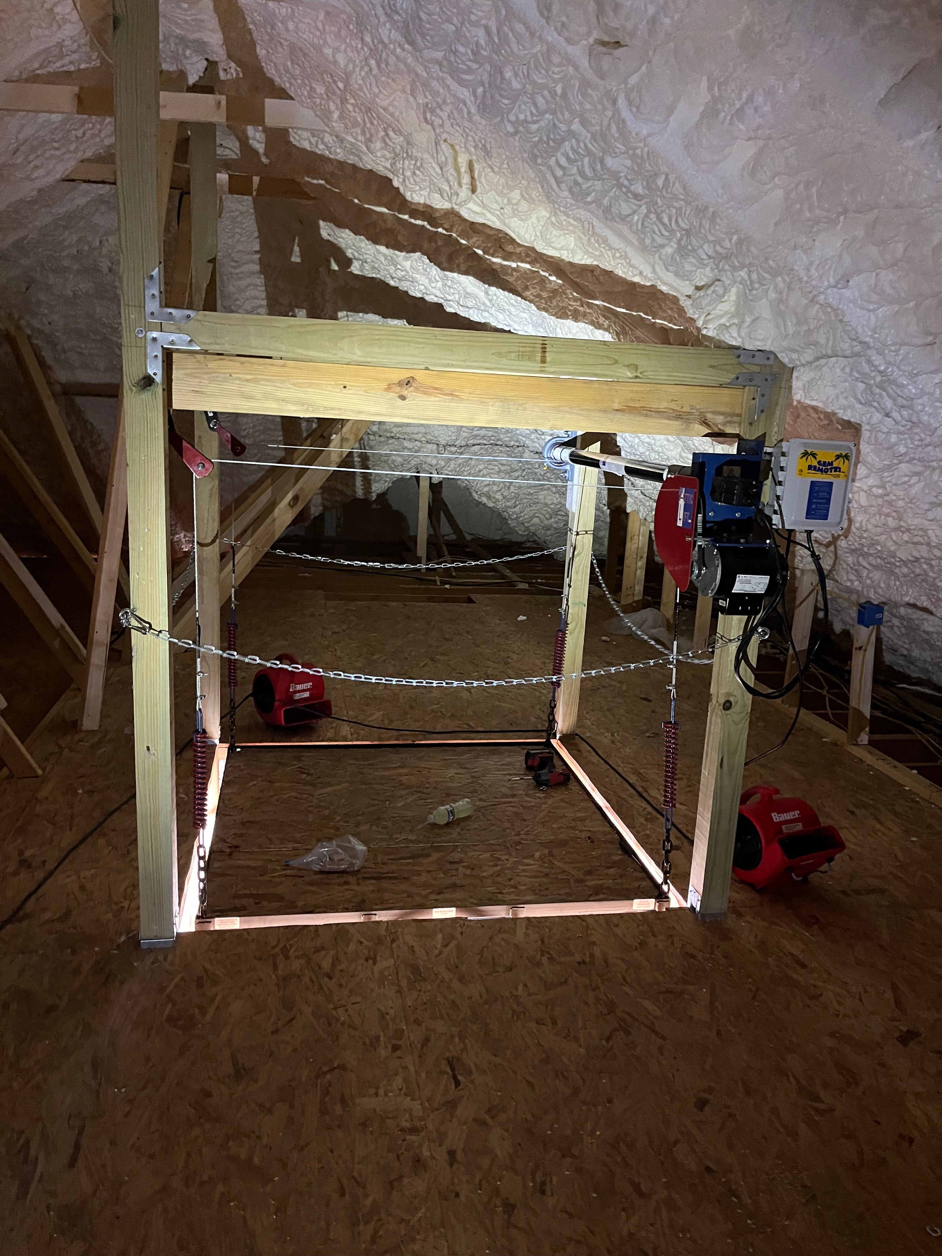 Attic Lift 1000 lbs. Post Style      48" x 90"