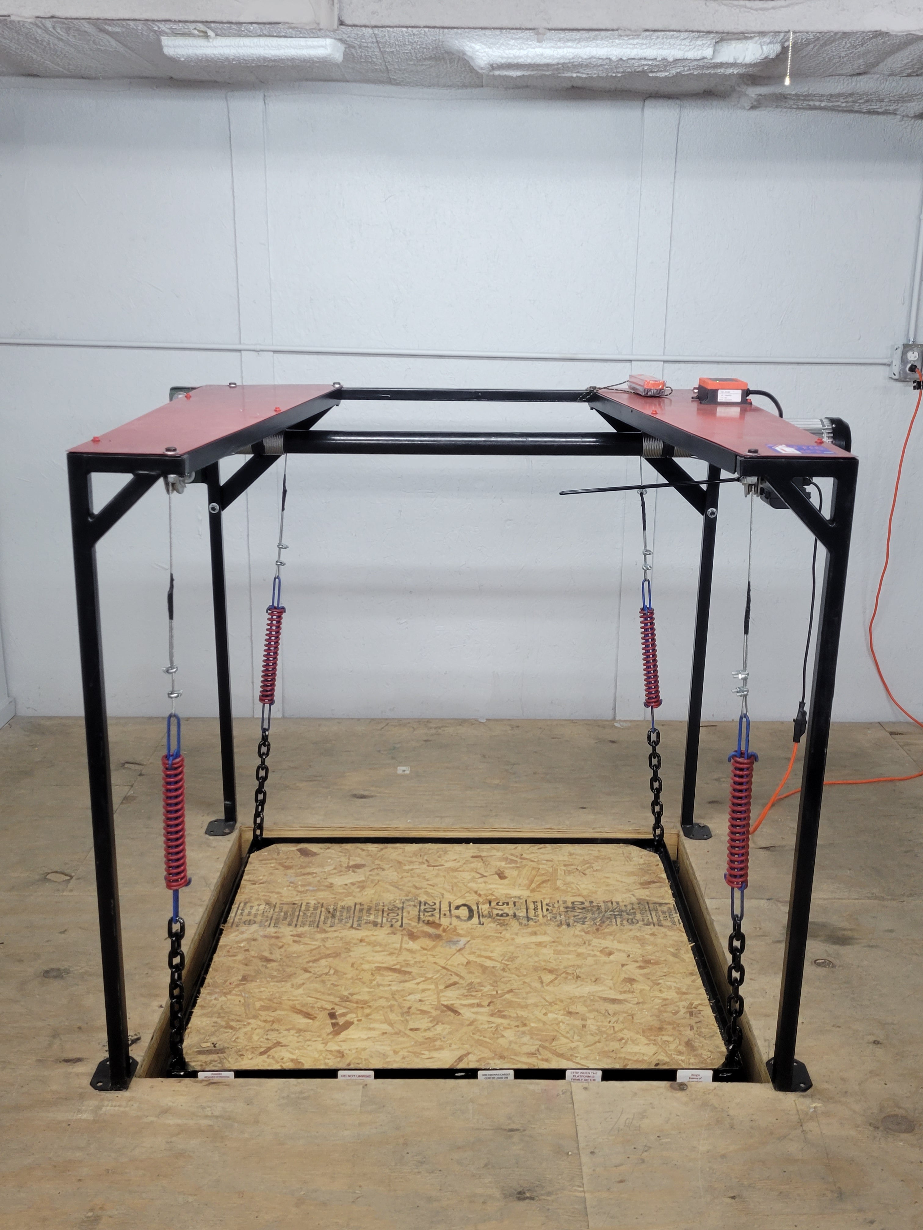 Attic Lift - 300XL lbs. Steel Frame 42" x 48" installed