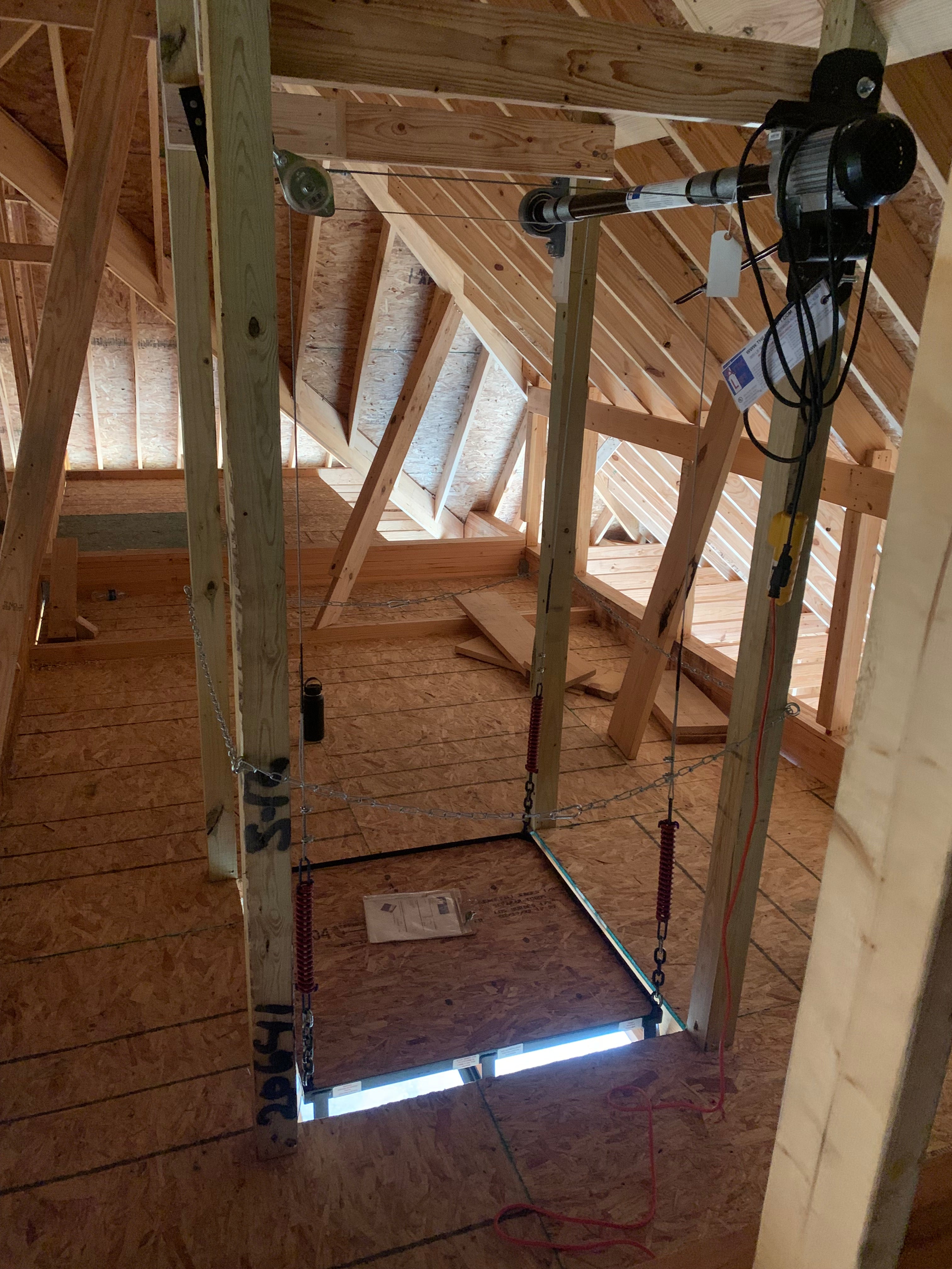 Attic Lift - 300 Lbs. Post Style 42" x 42"

