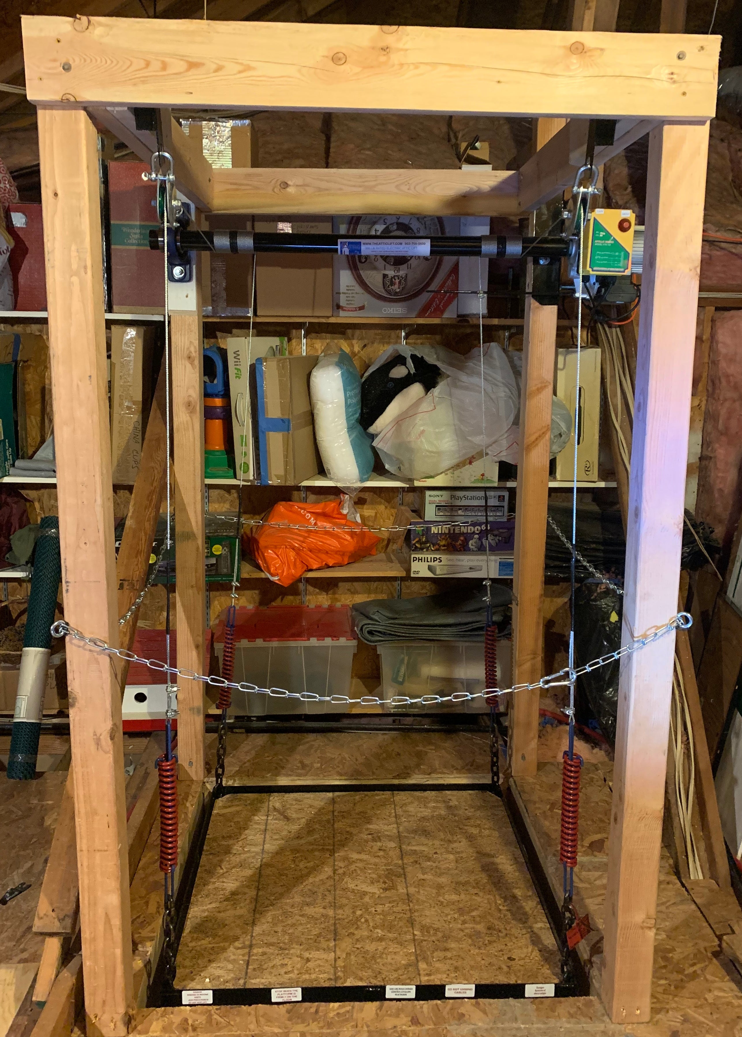 Attic Lift - 300 Lbs. Post Style 42" x 42"
